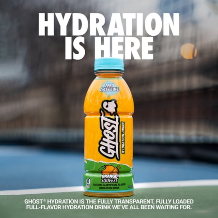 GHOST® HYDRATION ZERO SUGARS SPORTS DRINK, ORANGE SQUEEZE, 16.9 FL OZ