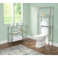 thumbnail image 3 of Linon Pinnacle Chrome and Glass Spacesaver, 3 Tiered Shelves, 3 of 4
