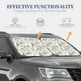 thumbnail image 4 of Balery 2 Piece Eiffel Tower Car Windshield Sun Shade|Foldable Front Windshield Shade for Car Front Window for Most Sedans SUV Truck-Large, 4 of 7