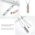 thumbnail image 6 of Cremation Urn Pendant Necklace with Hollow Cylinder Vial Keepsake Urn Cremation Jewelry Memorial Lockets for Ashes for Women Men, 6 of 6