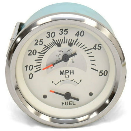 Teleflex Boat Multi-function Gauge 69214F | 3 1/4 Inch Silver White