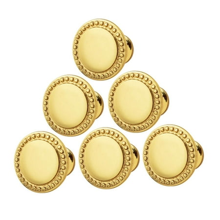 Porcelain Knob Bright Brass Cabinet - 6 Vintage Cabinet Knob Bright Solid Brass Beaded 1 1/2