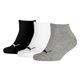 thumbnail image 1 of PUMA Calcetines de Zapatillas de Deporte para Niños - Kids's Invisible, Paquete de 3 Gris/Blanco/Negro 23-26, 1 of 1