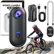 Trusolva Action Camera, 2025 New Upgrade Varnock 4S Body Camera, 170° Wide Angle, with 100ft Waterproof Underwater Camcorder for Cycling, Pet Walking and Outdoors Activities (Black High)