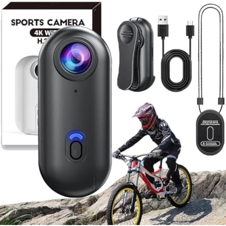 Trusolva Action Camera, 2025 New Upgrade Varnock 4S Body Camera, 170° Wide Angle, with 100ft Waterproof Underwater Camcorder for Cycling, Pet Walking and Outdoors Activities (Black High)
