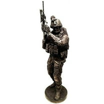 Modern Military Warfare Light Infantry Rifle Unit Scouting Combat Figurine Sculpture