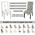 thumbnail image 5 of Dining Chair Covers Set of 4, High Stretch Removable Washable Parsons Chair Slipcover for Home Party Hotel Wedding Ceremony (Grey White), 5 of 9