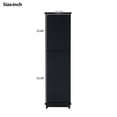 thumbnail image 5 of Tcbosik Floor Bathroom Cabinet with Glass Doors, Narrow Storage Cabinet with Adjustable Shelves, Multifunctional Storage Organizer with 2 Drawers, Black, 5 of 12