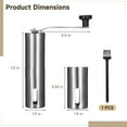 thumbnail image 5 of Manual Coffee Grinder Stainless Steel, Ceramic Burr, Adjustable & Portable Hand Coffee Grinder with Brush, Consistent Grind for Coffee Beans, Spice, Herbs, 5 of 6