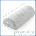 thumbnail image 6 of Half Moon Memory Foam Pillow, Semi-Roll Lumbar Support for Legs, Knees, Back and Head During Sleep - Gray Velour Cover - 17" x 5", 6 of 6