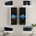 thumbnail image 3 of Amerlife 68" Floating Fireplace TV Stand, 2 x Wall Cabinets for Living Room, Black/White, 3 of 6