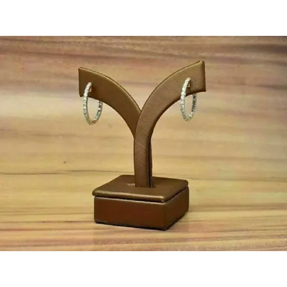 2Ct Round Cut Real Moissanite Huggie Hoop Women's Earrings 14k Yellow Gold Finish