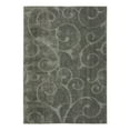 thumbnail image 3 of Unique Loom Floral Shag Collection Area Rug - Carved (9' x 12' 2" Rectangle Dark Gray), 3 of 7