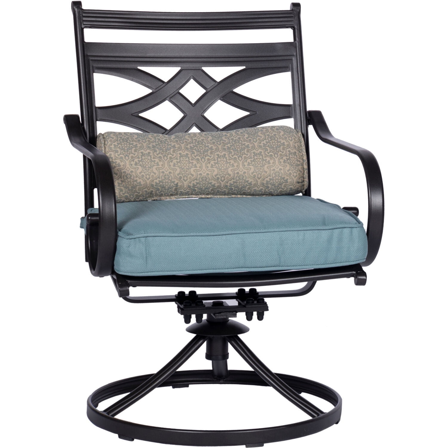 Hanover Montclair 3-Piece All-Weather Outdoor Patio Bistro Dining Set,  Steel frame, Ocean Blue