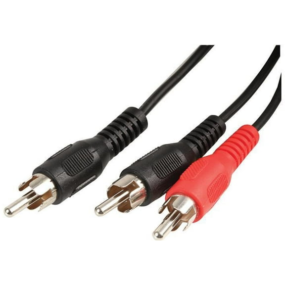 PRO SIGNAL - Phono (RCA) Male to 2x Phono (RCA) Male Lead, 1.2m Black