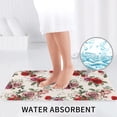 thumbnail image 6 of Bathroom Rugs Sets 3 Piece - Beautiful Red Rose Flowers Absorbent Non Slip Bath Mats, U-Shape Toilet Lid Cover, Contour Mat, Soft Washable Shower Mats Bath Rug Mat for Bathroom Tub Toilet, 6 of 7