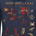 thumbnail image 2 of Men's Marvel Spider-Man: No Way Home Iron Suit Gear  Pull Over Hoodie Navy Blue 3X Large, 2 of 4