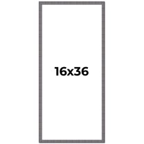 16x36 Frame Blue Kingsley Pewter Solid Wood Picture Frame Width 0.75 Inches |Interior Depth 0.5