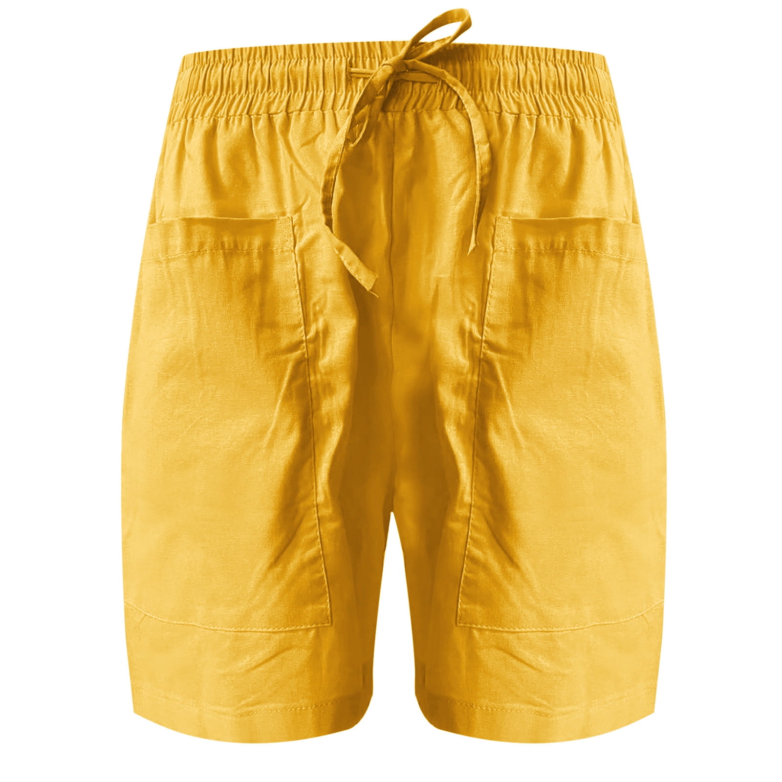 Palm Angels Drawstring Bermuda Shorts Navy/Yellow