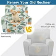 thumbnail image 4 of Xoenoiee Hummingbird Hibiscus Palm Leaves Print Recliner Chair Cover, 4-Pieces Stretch Recliner Covers for Recliner Chair Soft Reclining Chair Slipcover Jacquard Furniture Protector for Dogs Cats, 4 of 7