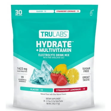 TruLabs Hydrate   Multivitamin Electrolyte Drink Mix 30 Count (Pack of 2)