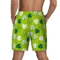 thumbnail image 4 of Haiem St Patrick's Day7 Mens Swim Trunks with Compression Liner 2 in 1 Swimming Shorts Stretch Swimwear Quick Dry,Board Shorts-Large, 4 of 9