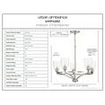 thumbnail image 3 of Luxury Tranditional Chandelier, 12.5H x 25.25W, with Transitional Style, Brushed Nickel, UHP4262 by Urban Ambiance, 3 of 5