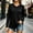 Black, variant on Gamivast Half Zip Pullover for Women Oversized Sweatshirt Drop Shoulder Long Sleeve Tops Casual Soft Hoodies for Fall Winter Lounge Streetwear Black S