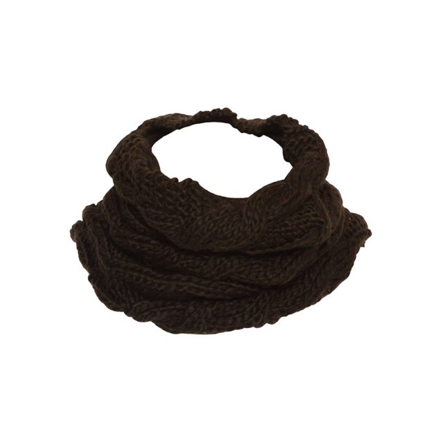 D&Y Cache-Cou Tricoté pour Femmes - Brun