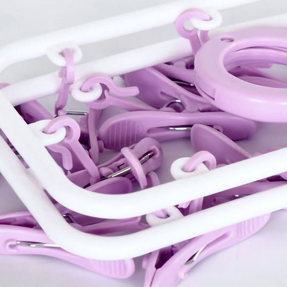Percha de plástico plegable Jadeshay con pinzas para secar ropa interior