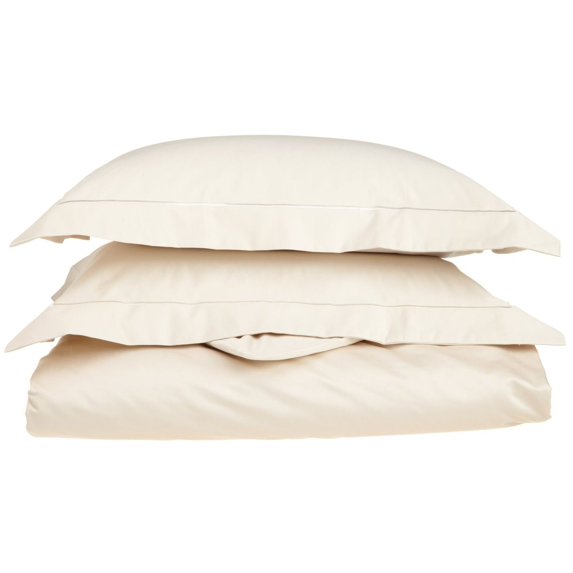 Premium 800 Thread Count Egyptian Cotton Duvet Cover Set - Full/Queen, Ivory