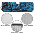 thumbnail image 6 of Uorisanigo Windshield Sun Shade, Blue Hunting Camo Forest Windshield Sunshade Heat Shield for Jeep Wrangler, 52.95 in *16.14 in, Compatible with JK JKU TJ 2 Door / 4 Door, Esay to Install, 6 of 7