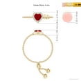 thumbnail image 4 of ANGARA Natural Heart-Shaped Ruby Bolo Ring with Diamond Halo in 14K Yellow Gold for Women (Size-4mm) | July Birthstone, Birthday, Anniversary, Jewelry Gift for Women | Natural Ruby Ring, 4 of 8