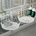 thumbnail image 6 of Oggfader Hanging Shoe Drying Rack - White Metal, Heavy Duty, Quick Drainage, Holds 4 Pairs - for Balcony, Over Door, Space Saving, 6 of 6