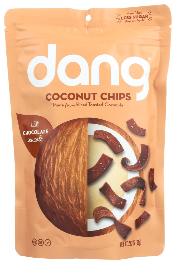 DANG COCONUT CHIPS, CHOCOLATE SEA SALT, 2.82 OZ.