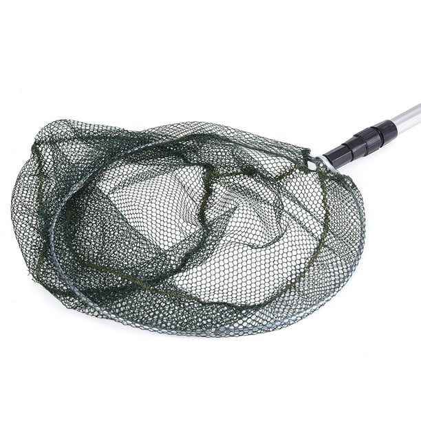 Anself Fishing Net Fish Landing Net Foldable Collapsible Telescopic Pole Handle Safe Fish Catching Or Releasing Tow Section