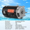 thumbnail image 5 of UST1102 Pool Pump Motor - 1HP Single Phase Pump Motors, Round Flange, 56J Frame, 3450 RPM, 115/230 Volts, 60HZ, 1.4 Service Factor, 5 of 7