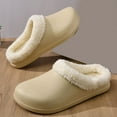 thumbnail image 4 of Garden Clogs Fuzzy Slippers for Women Men Winter Warm Non Slip Nursing Chef Mules with Plush Lined Indoor Outdoor Slip on House Shoes, 4 of 6