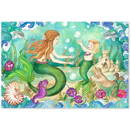 Melissa & Doug Mermaid Playground Floor Puzzle, 48pc