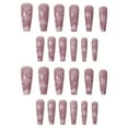 thumbnail image 1 of Long Ballet Color Pink Cloud Nail Patch 24 Pieces Suitable For Pressing Nails Of Women, 1 of 4