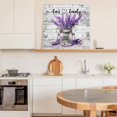 thumbnail image 6 of Purple Spring Floral Wall Art Painting on Canvas, Lavender Vintage Summer Botanical Canvas Art Home Prints Wall Art Framed Modern Artwork for Living Room Bedroom Wall Decor 8x8in, 6 of 9