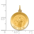 thumbnail image 3 of 14k Polished and Satin Solid St. Jude Thaddeus Medal Round Pendant XR1715, 3 of 3