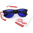 thumbnail image 2 of grinderPUNCH Casual Classic Vintage Style Driving Glasses True Blue Lens Sunglasses - Men and Women, 2 of 6