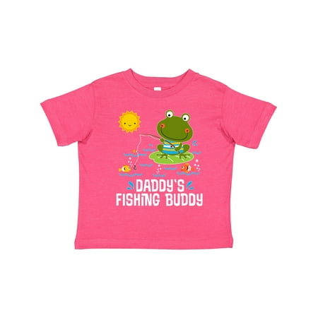 

Inktastic Daddys Fishing Buddy Cute Frog Gift Toddler Boy or Toddler Girl T-Shirt