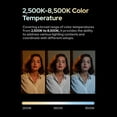 thumbnail image 4 of Godox GODOX LC500 Mini 20W Portable LED Light Stick with Adjustable 2500K-8500K CCT, 2470mAh Battery, 11 FX Modes, App Control, Includes Barn Door & Handle, White/Black Options, 4 of 6