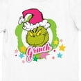 thumbnail image 2 of The Grinch Festive Character Art Girl's White Crew Neck Short Sleeve T-shirt-Large, 2 of 7