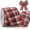 Red Black White, variant on Buffalo Plaid Ribbon, 2.5 inch Wired Christmas Ribbon, 10 Yard Red and White Plaid Ribbon Check Burlap Ribbon for Big Bow, Wreath, Christmas Tree Decorations, Outdoor Decor