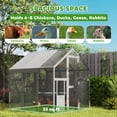 thumbnail image 4 of PawHut Large Chicken Run, Wooden Chicken Coop with Waterproof & Anti-UV Cover, Split Door, 2 Nesting Boxes, 2 Roosting Bars, 5.5' x 6' x 6', 4 of 9