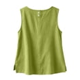 thumbnail image 4 of Linen Tank Tops For Women Plus Size Linen Tops Cute Linen Tops For Women Natural Fiber Clothing For Women Tops To Wear With Wide Leg Pants For Women Summer Sleeveless Tops For Women, 4 of 9