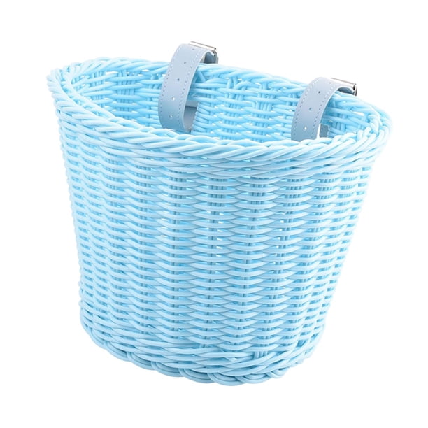 Cesta delantera para bicicleta infantil, ligera, con decoración Azul